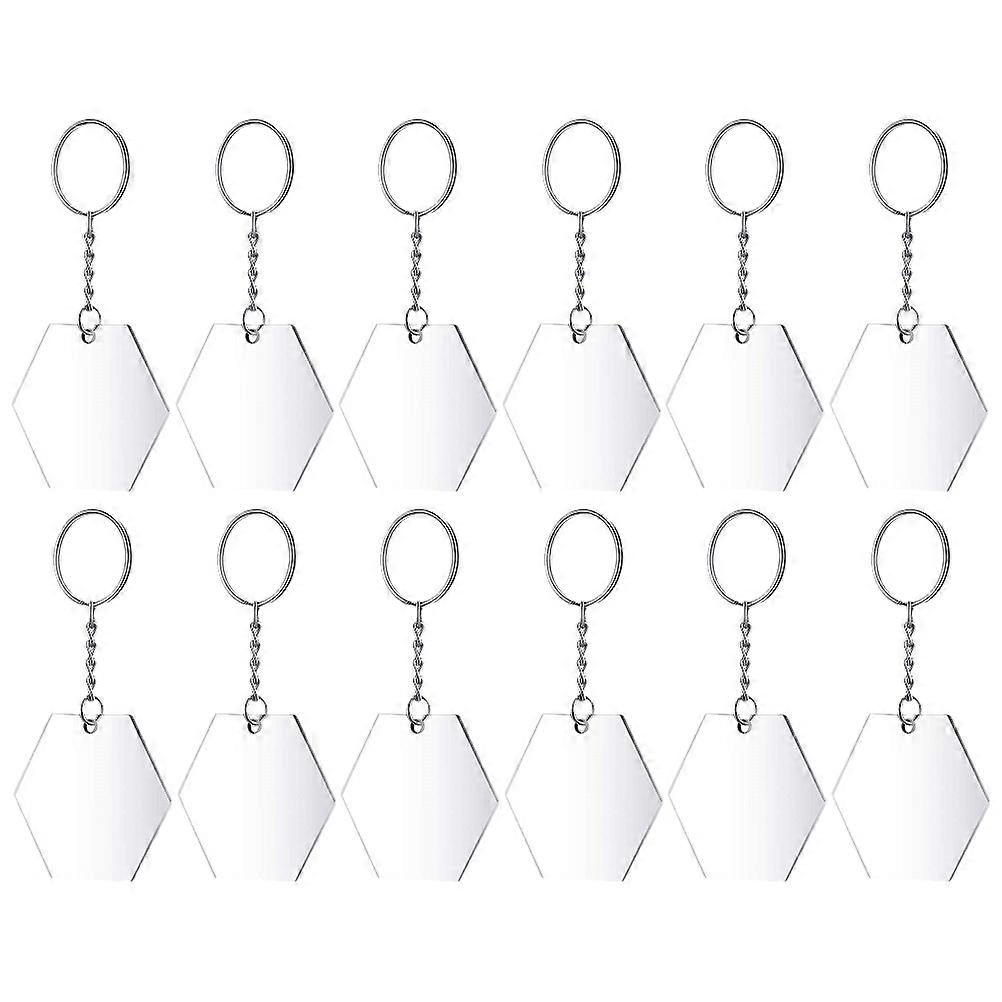 Key Chain Making Round Keychain Blanks For Crafts Accessories 48Pcs