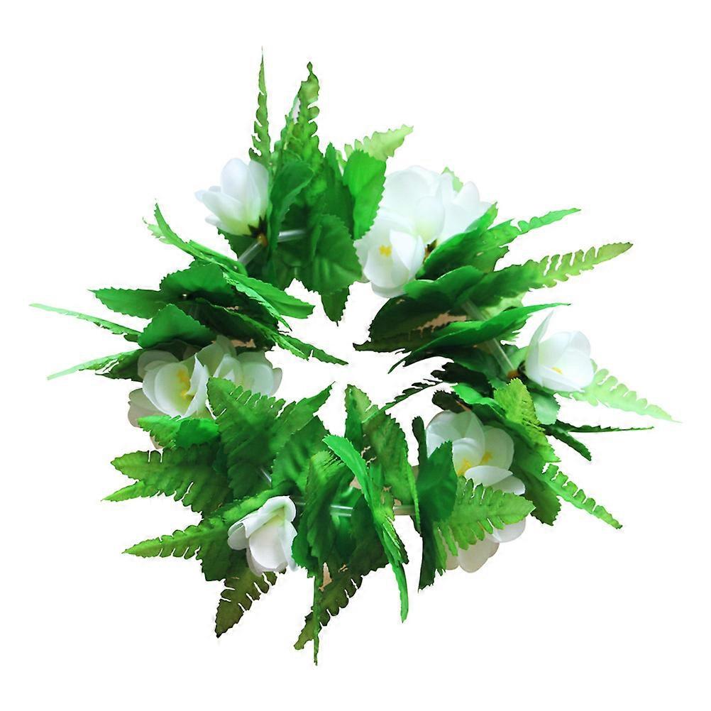 Green Cloth Floral Wreath Headband for Decoration Comfortable 4Piece Set Fits Most Adults and Children