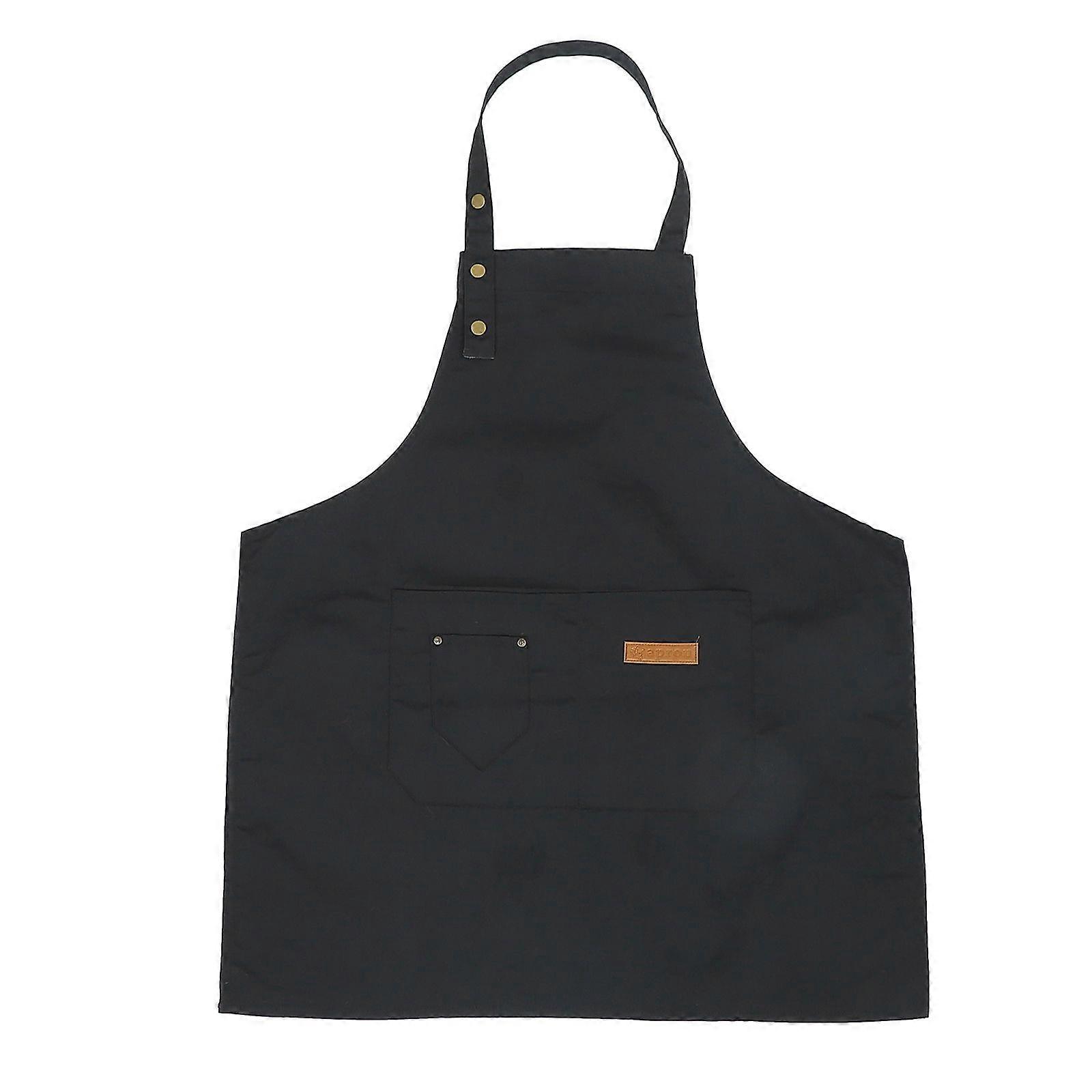 Work Apron BBQ Cooking Apron Adjustable Apron with Pockets Maintenance Man Apron