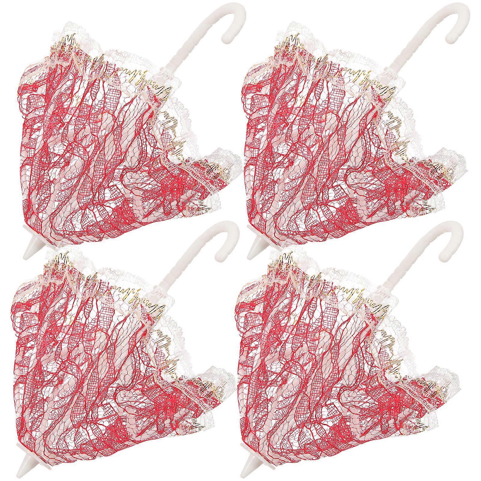 Adorable Mini Plastic Umbrellas for DIY Decor Assorted Pieces 5 inch