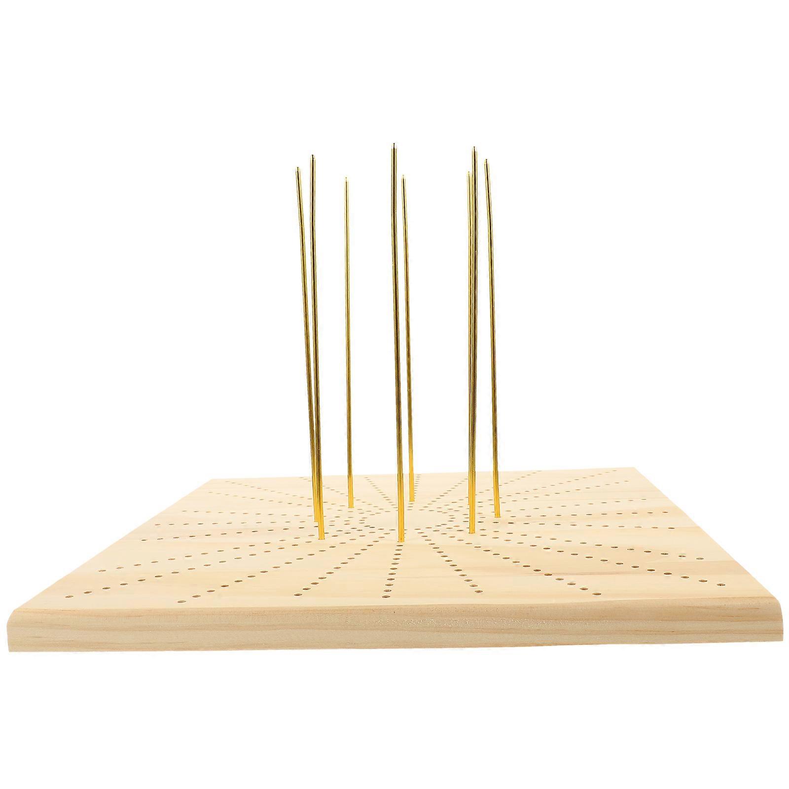 Light Brown Positioning Needle Board for Weaving Knitting Yarn Crafts with Durable Plastic