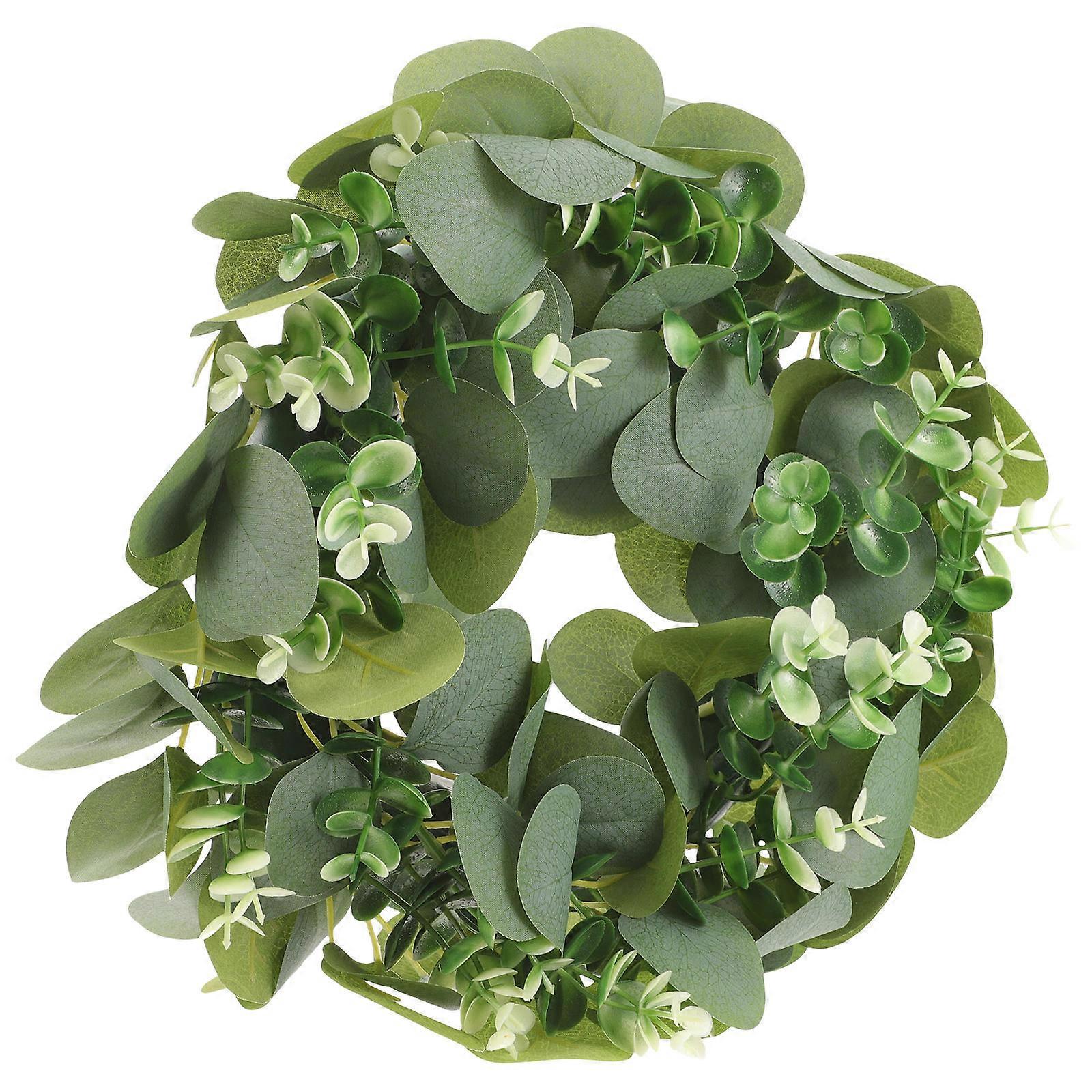 Simulation Eucalyptus Wreath Front Door Hanging Wreath for Decor Pendant