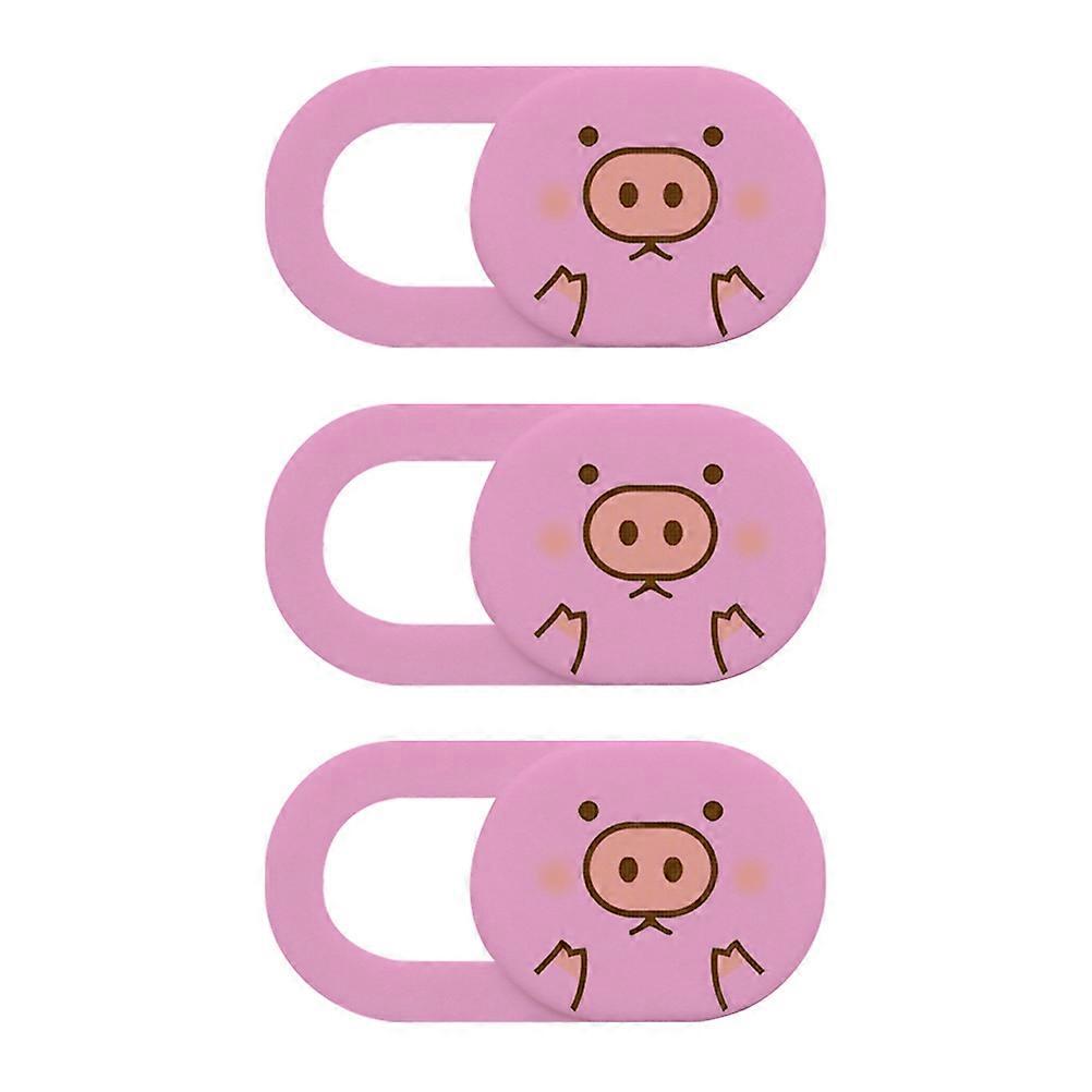 غطاء كاميرا الكمبيوتر المحمول عيون منزلقة حماية الخصوصية الكمبيوتر الهاتف المحمول وردي 1.90X0.70X0.10CM 3 قطع