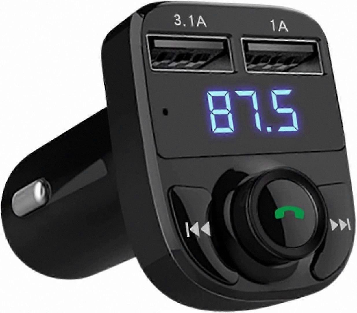 Bluetooth FM Transmitter for Cars with USB Fast Charger and MP3 Playback Functionality Receiver Adapter