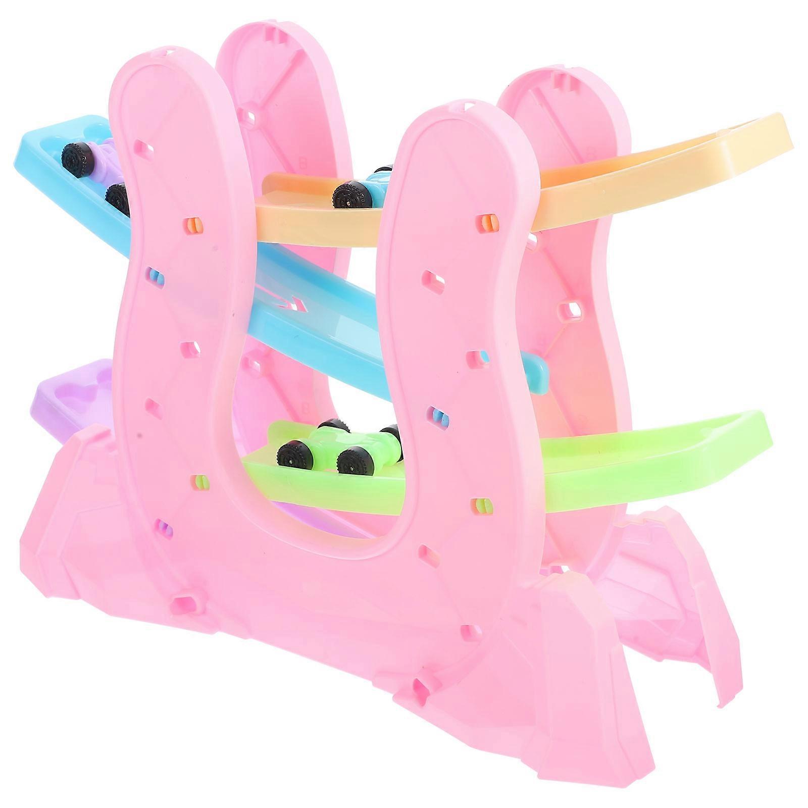 Glider Car Game Assembly Race Track with Multiple Racing Cars for Indoor Play and Early Education – Enhances Creativity and Coordination, Random Color
