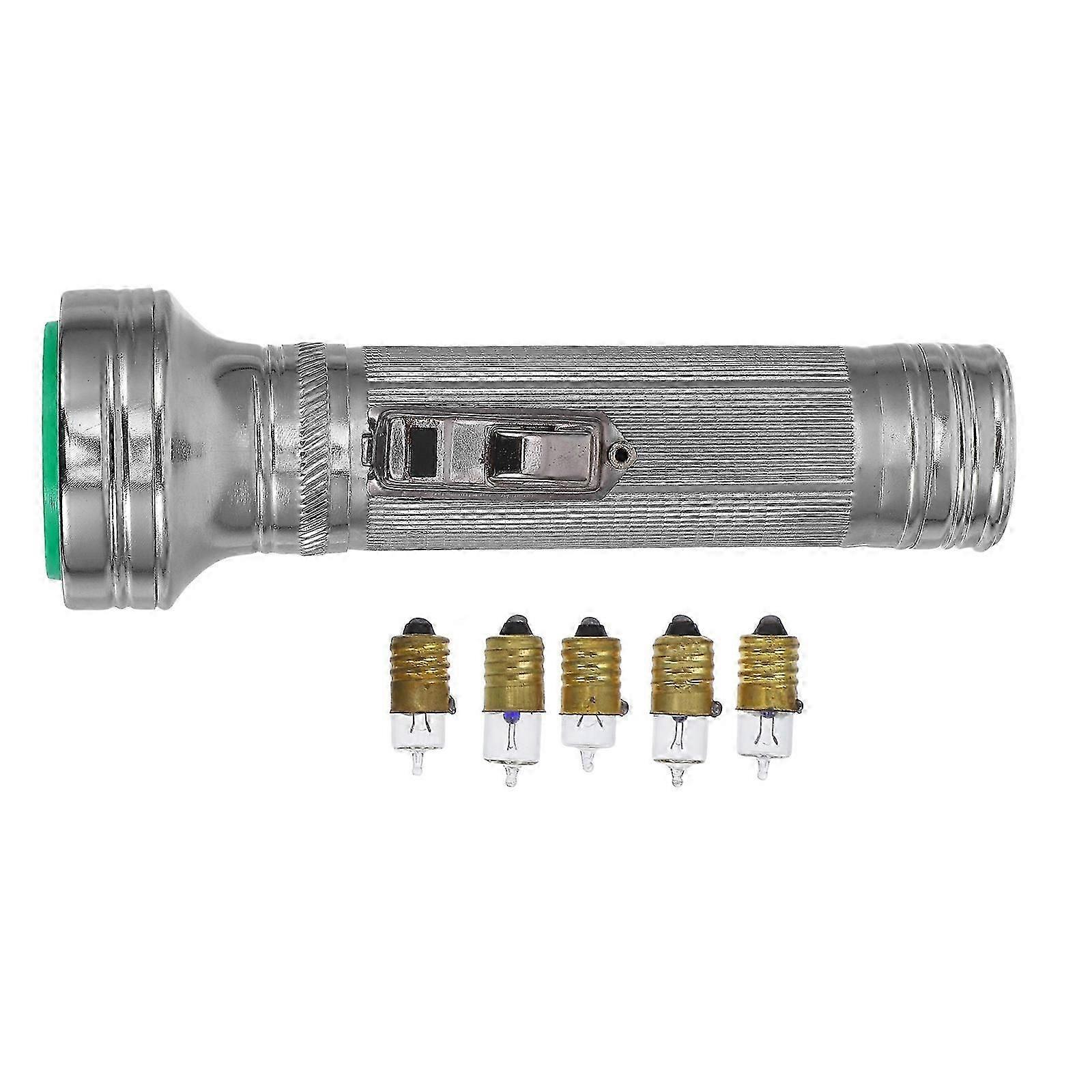 Camping Equipment Flashlight Silver Settings Multiple Light Modes 1Set