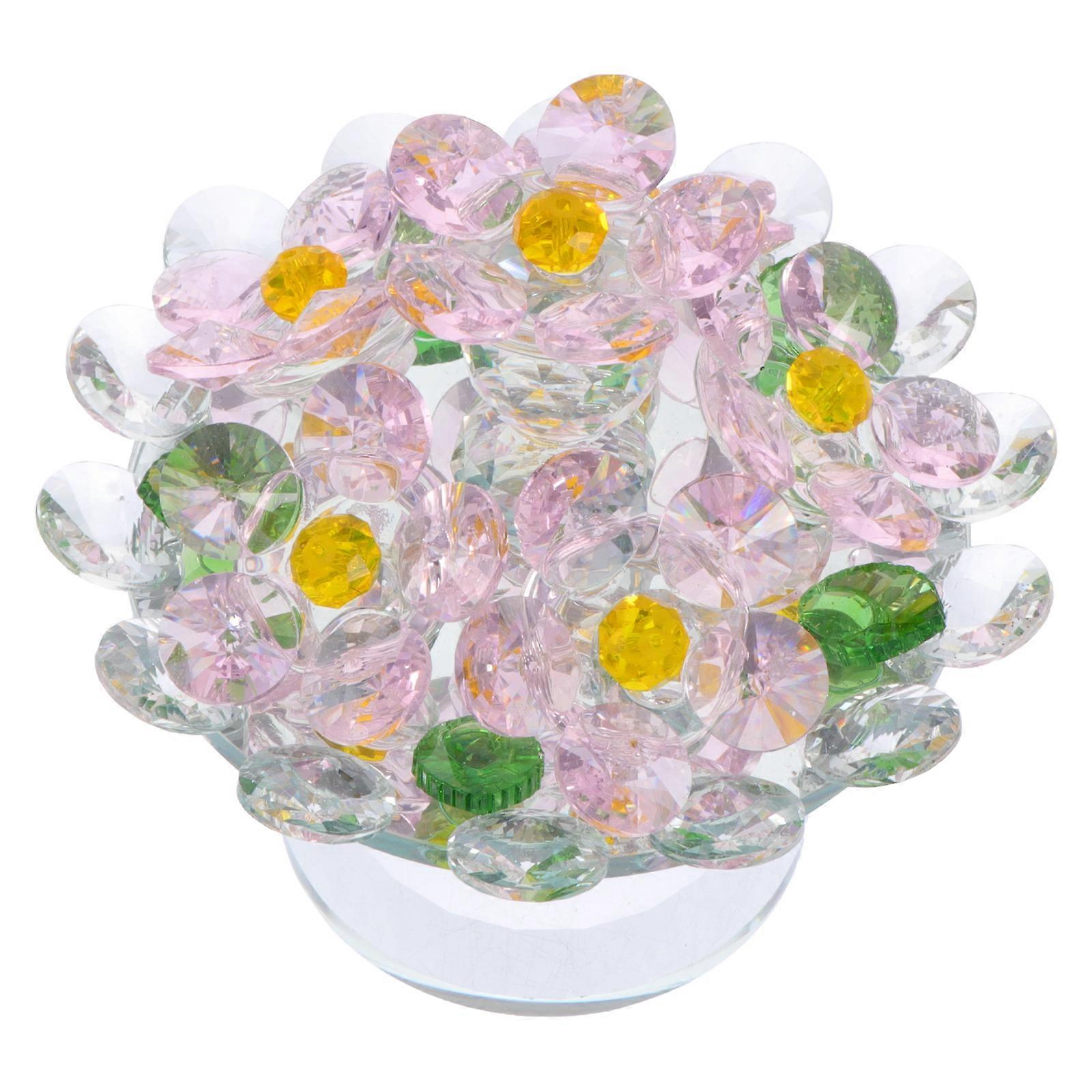 Home Desktop Decor Crystal Ornament Tabletop Decor 10X11CM Gentle And Simple Design 1Pcs