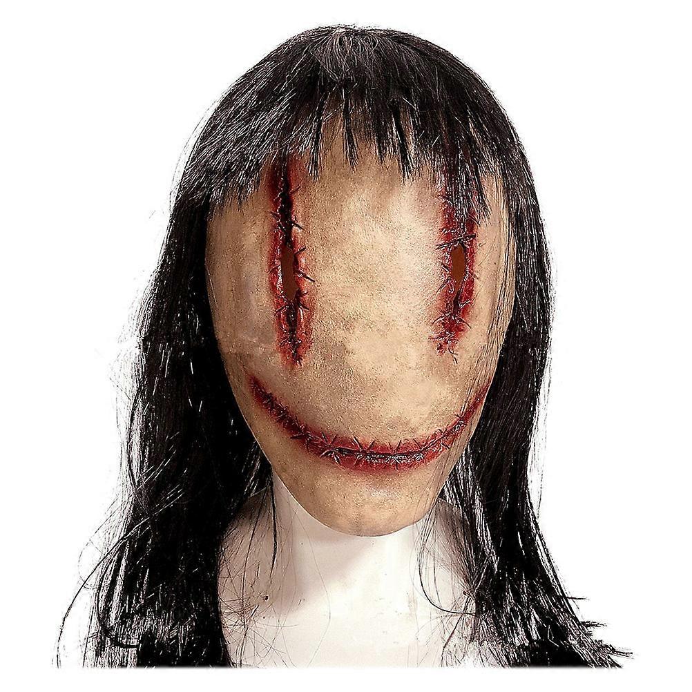 Creepy Halloween Mask Haunted House Prop For Adults Featuring Realistic Design Ideal For Cosplay And Parties 1Pcs