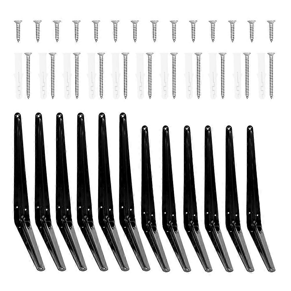 Container Shelf Shelving Brackets L-Shaped For Display Collectibles With Pre-Drilled Holes 12 Pcs