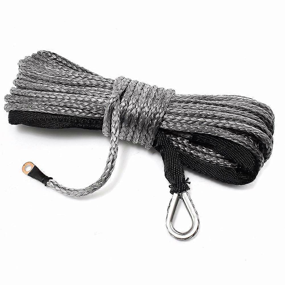 Robust Synthetic Winch Rope Specially For Drivers 15M 6Mm Towing 1Pack