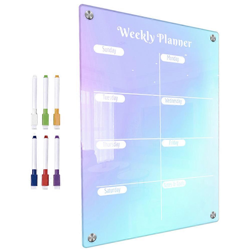 Magnetic Weekly Planner Board 1 Set Assorted Color For Office Home School Dry Erase Notes