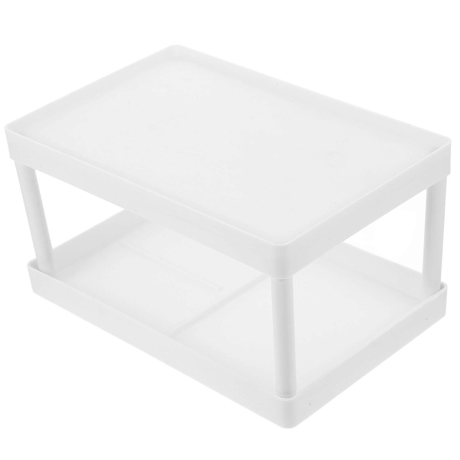 2 Tier Perfume Organizer Dresser Commodity Shelf Countertop Storage Bathroom Corner Organizer