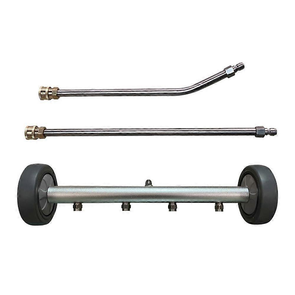 2 x 16inch pressure washers, underbody cleaner, 4000 PSI sprayer, 4 nozzles, 3PCS wand dark gray