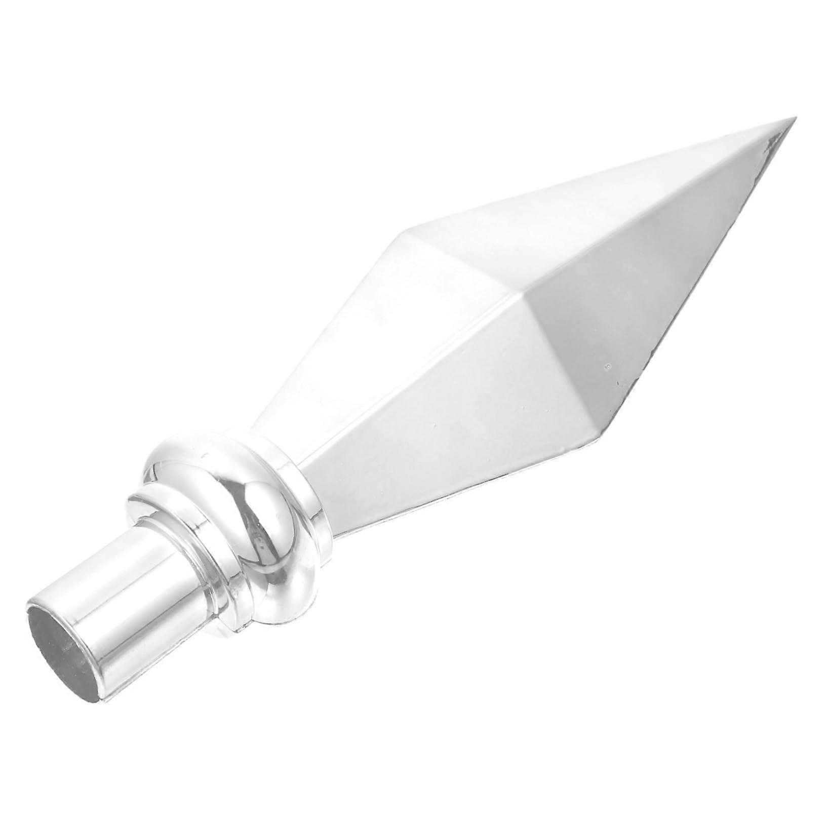 Flag Tip Made of Aluminium Alloy Replacement Flag Tip Flag Pole Head Durable and Stable for Any Use 29X8CM Silver