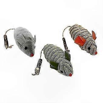 3-pack kattmynta mössleksaker, interaktiva tuggbara träningsleksaker för inomhuskattungar, 12x5x4cm, grön kaffe grå