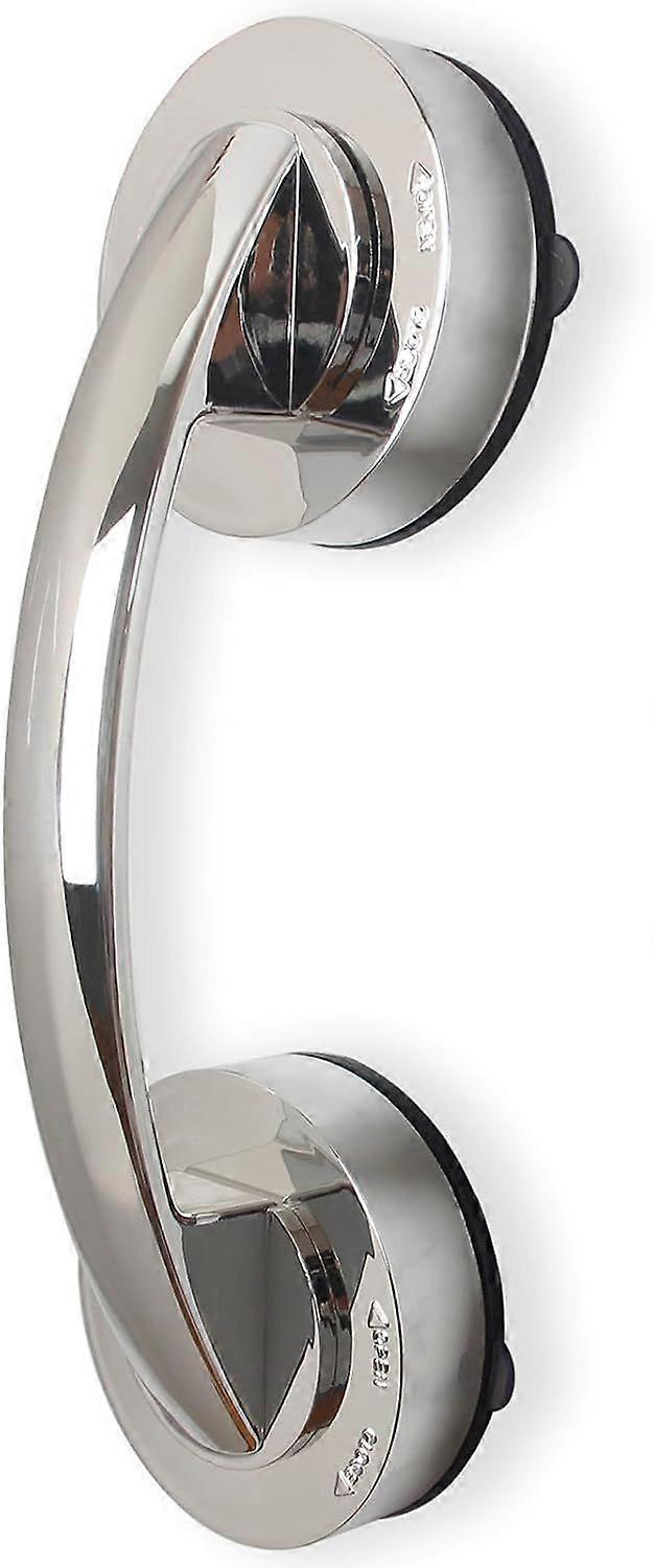 Easy to install adhesive cabinet handles, adhesive handles and suction cup handles - for glass doors, sliding doors and wardrobe doors (L-silver)