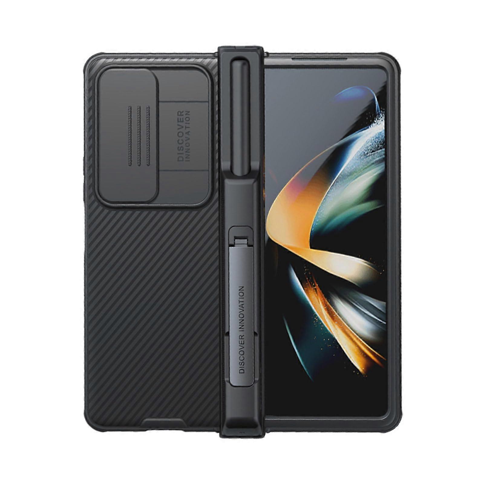 Fashionable Hinge For Case Cover Camera For With Pen Slot For 4 Mobilephone Protectors Phone Case black
