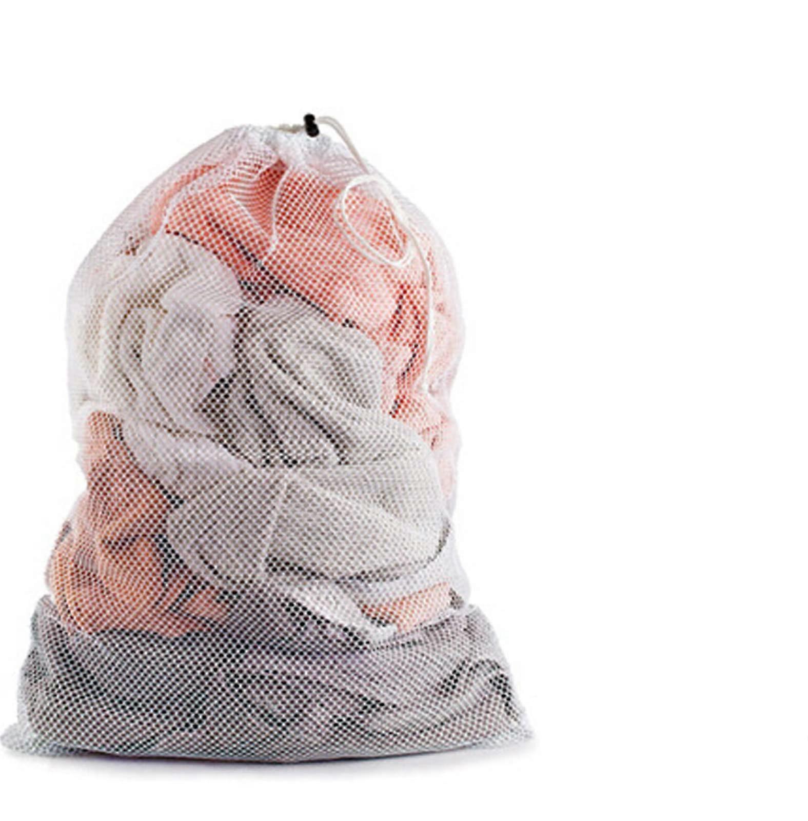 Laundry Bags For Washing Machine 60x90Cm Large Drawstring Organizer Solid Color Anti-Snagging Mesh Clothes Bag