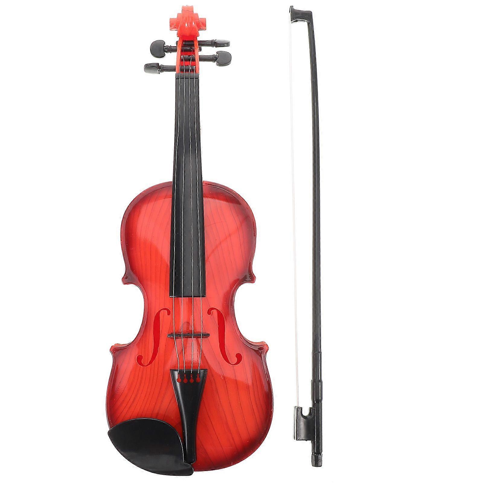 1 Set Realistic Violin Plaything Simulated Music Violin Toy with Sound Performance Music Instrument Prop for Kids No Battery