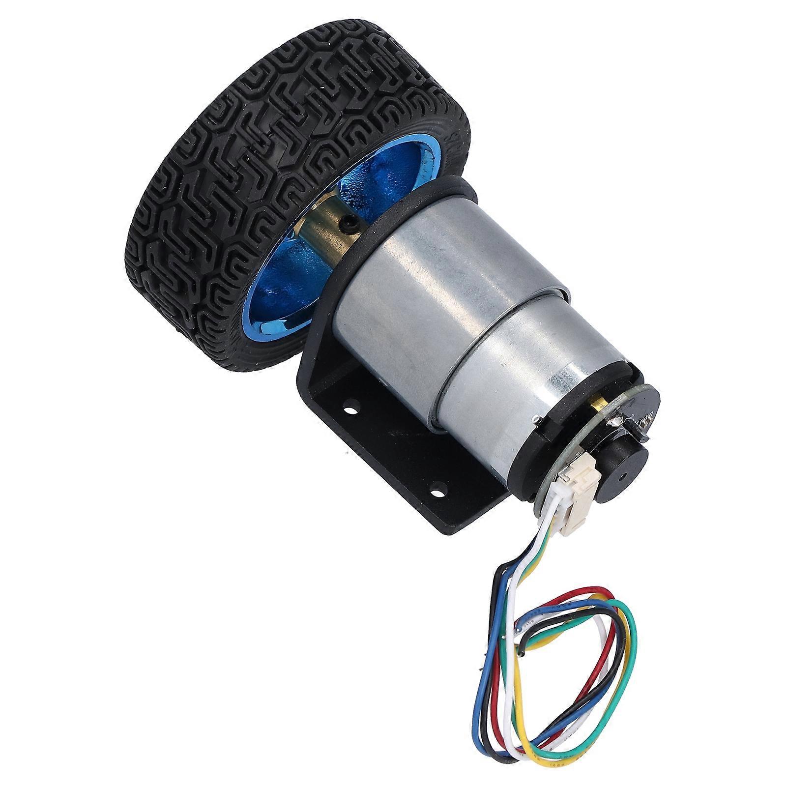 Encoder Motor Set Kit JGB37-520 6mm Shaft DC 6V for Smart Car