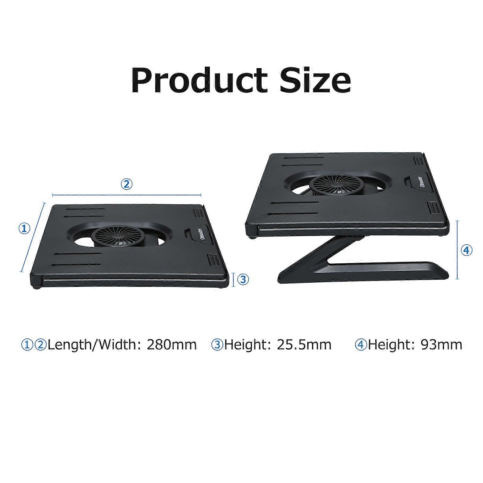 OImaster Folding Laptop Stand with Detachable Cooling Fan, Ergonomic Adjustable Height