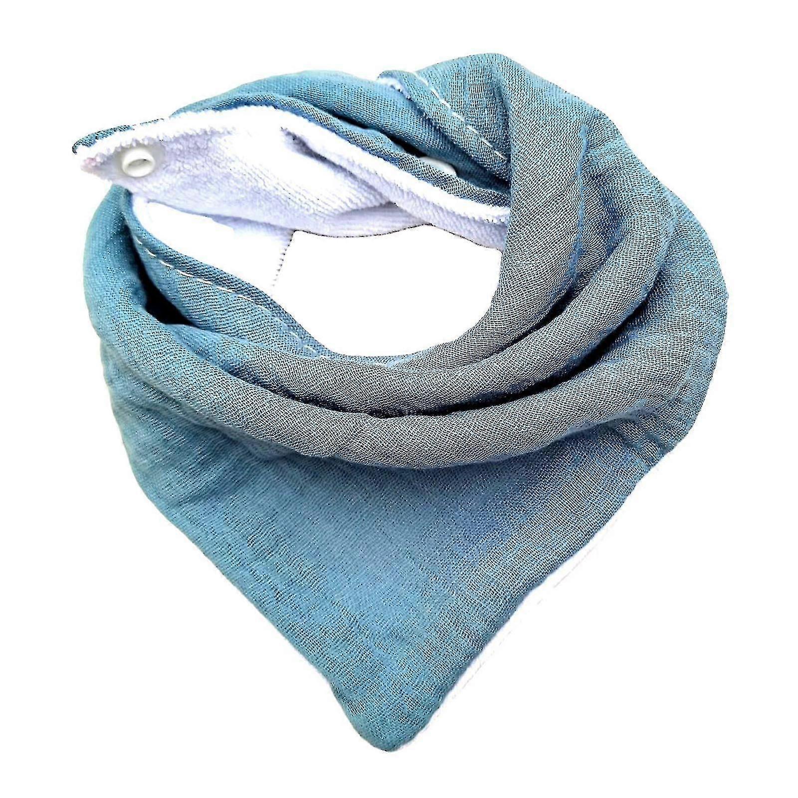 Baby Feeding Drool Bib, Newborn Solid Color Absorbent Snap Bibs, For Triangle Scar