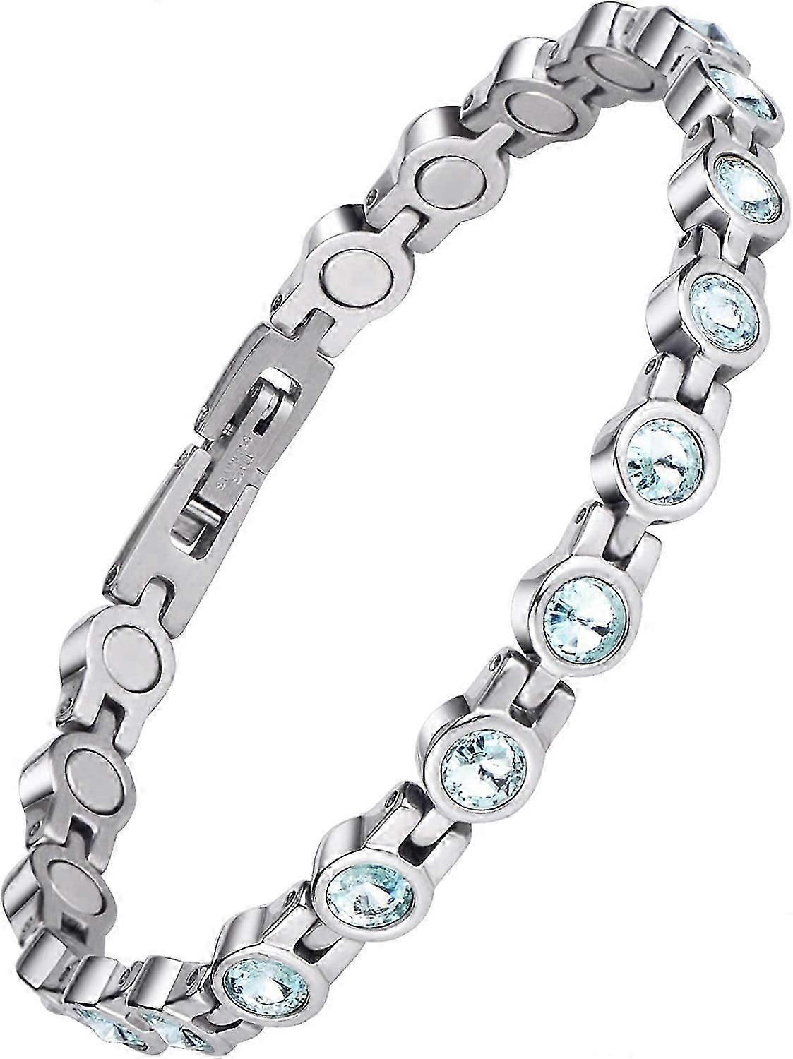 צמיד מגנטי נשים, יופי תרפיה טיטניום פלדה צמידים מגנטיים הקלה על כאבים דלקת פרקים צמידים אבזם מגנטי נשים כלי להסרת קישור חינם (