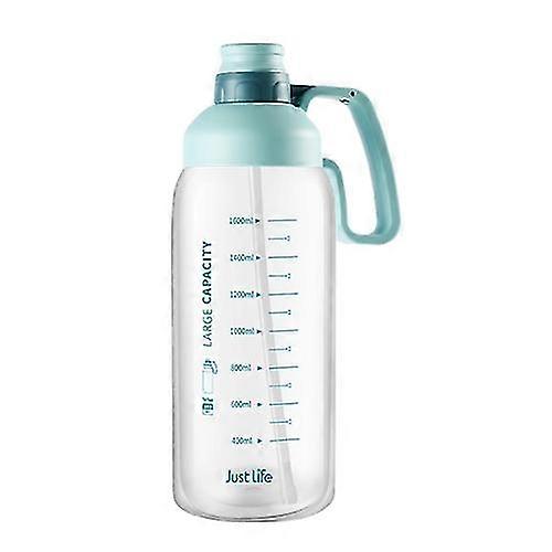 1.8L Plastic Water Cup With Scale Large Capacity Portable Straw Spa...