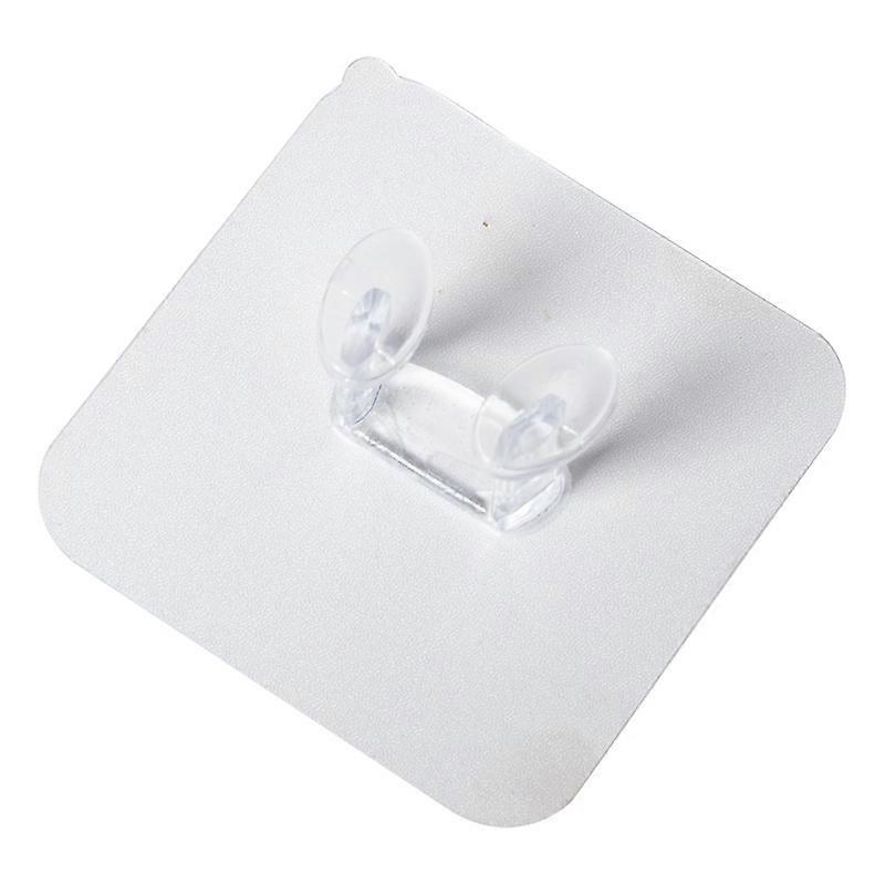 Adhesive Toothbrush Holder Wall Hooks Storage Hook Seamless Reusable Transparent Hooks Power Socket Plug Holder Razor Holder for Office Home 5.9*5.9