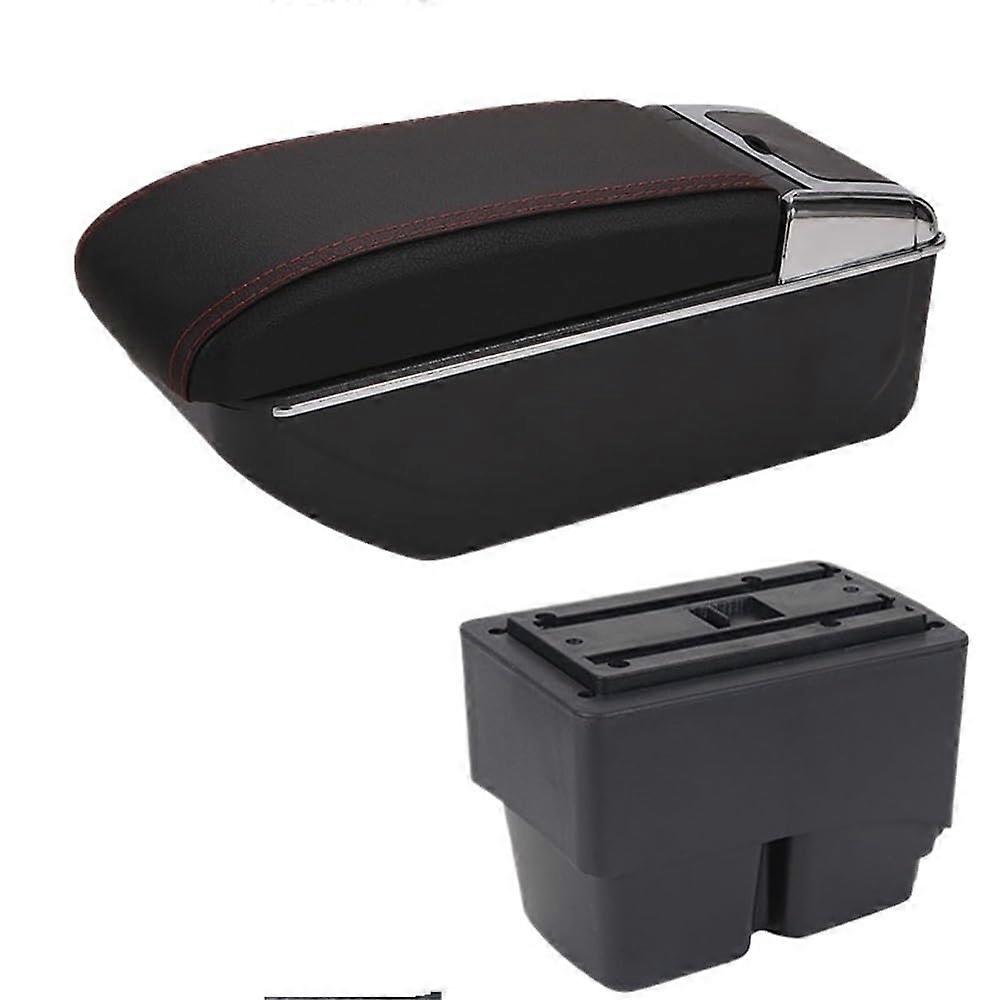 Armrest Box For Fiesta Black Red Center Storage Console Accessories Compatible With D1 Model No USB