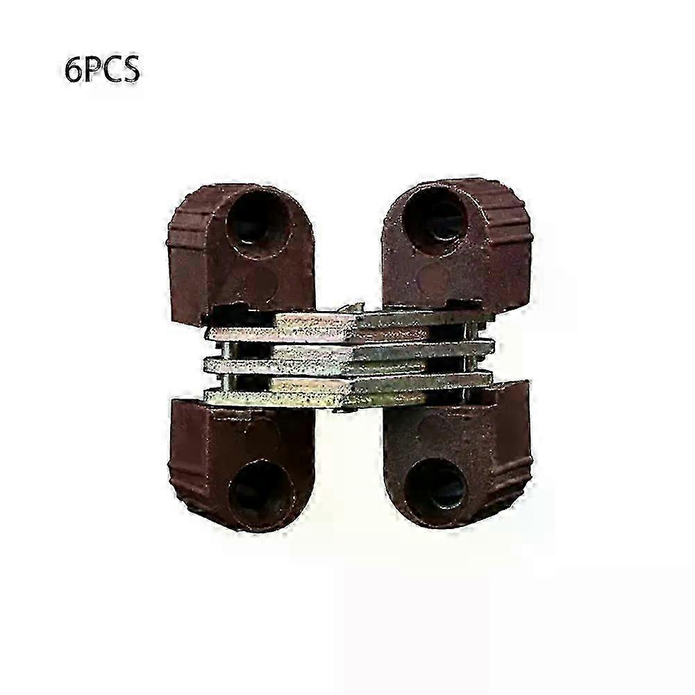 6Pcs Hidden-Hinges Plastic Iron Invisible Folding Door Cross Hinge ...
