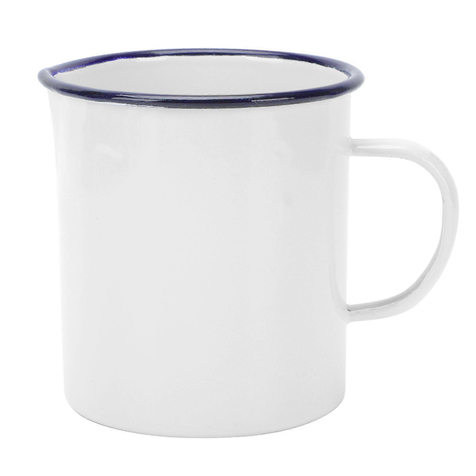 1Pc Multi-functional Enamel Mug Cup with Graduated Measuring (Black, White
