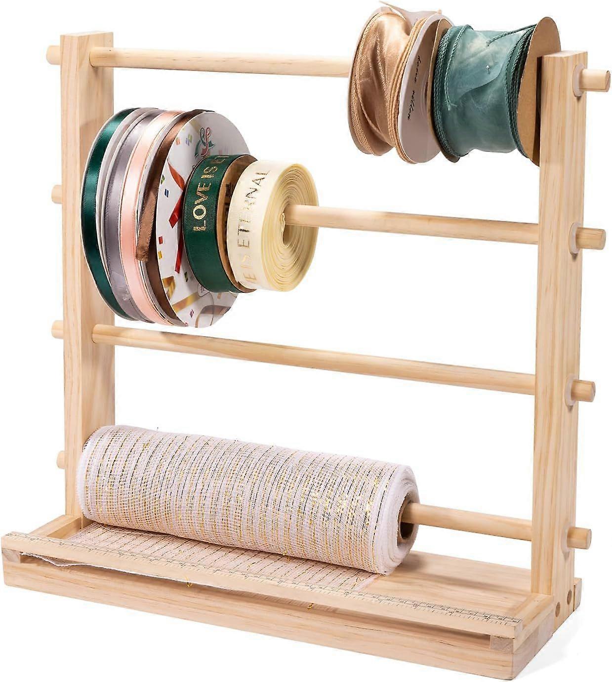 Ribbon Storage Rack Spool Holder Organizer Sewing Wreath Mesh Crochet Thread