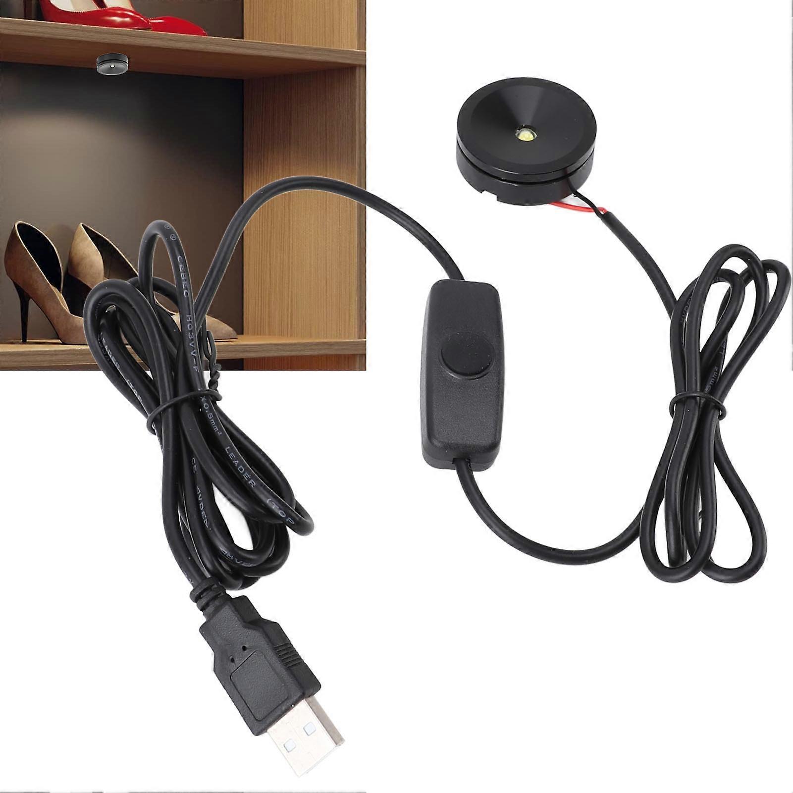 2PCS 5V USB LED Spot Lights 37mm Dimmable White Light