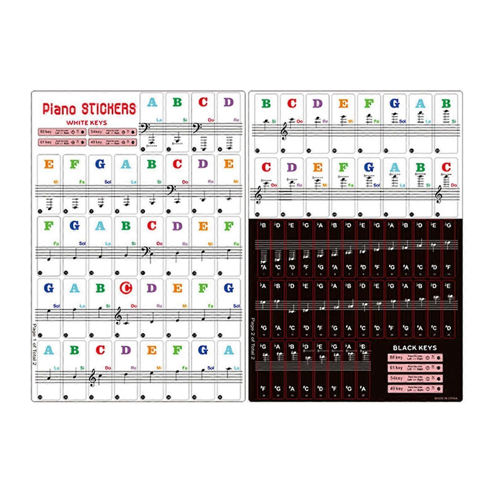 Piano Keyboard Stickers Piano Key Stickers Learning Piano Beginners Students