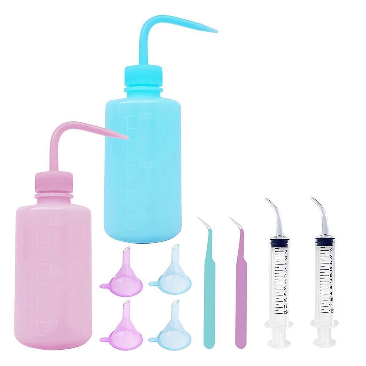 Snow Globe Tumbler Supplies Kit - Complete 10-Piece DIY Craft Set with Bent Syringe, Tweezers, Smal