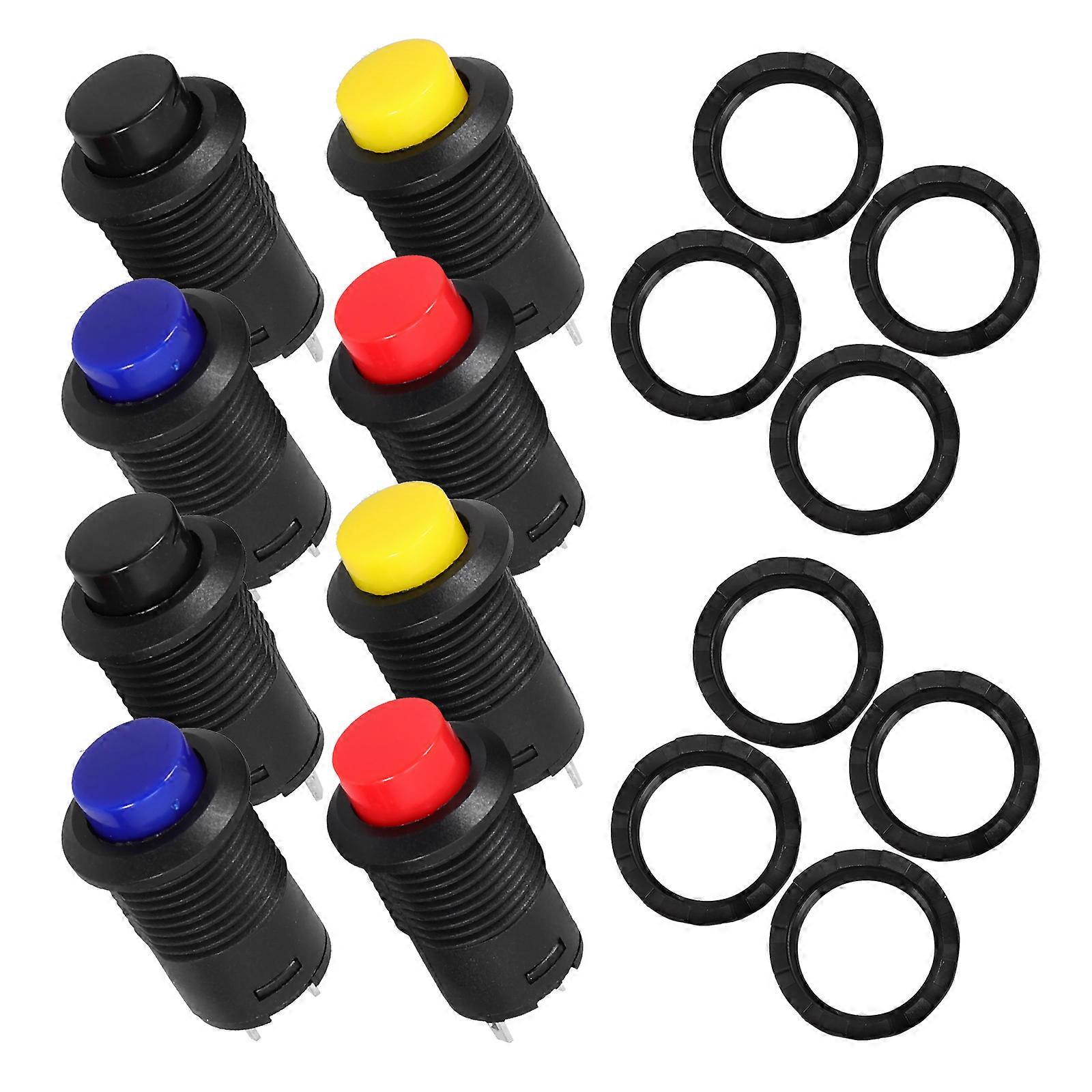 Push Button Switch Household for Lamp with 8Pcs Light Appliance Replacement