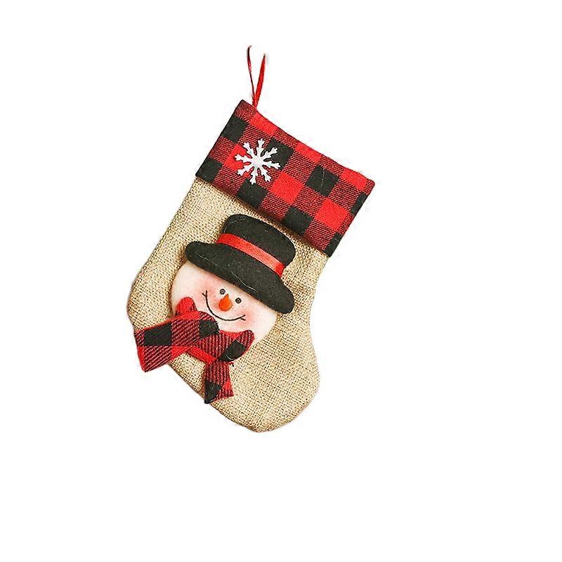 Linen Christmas stockings, various styles, soft and small, suitable for decoration