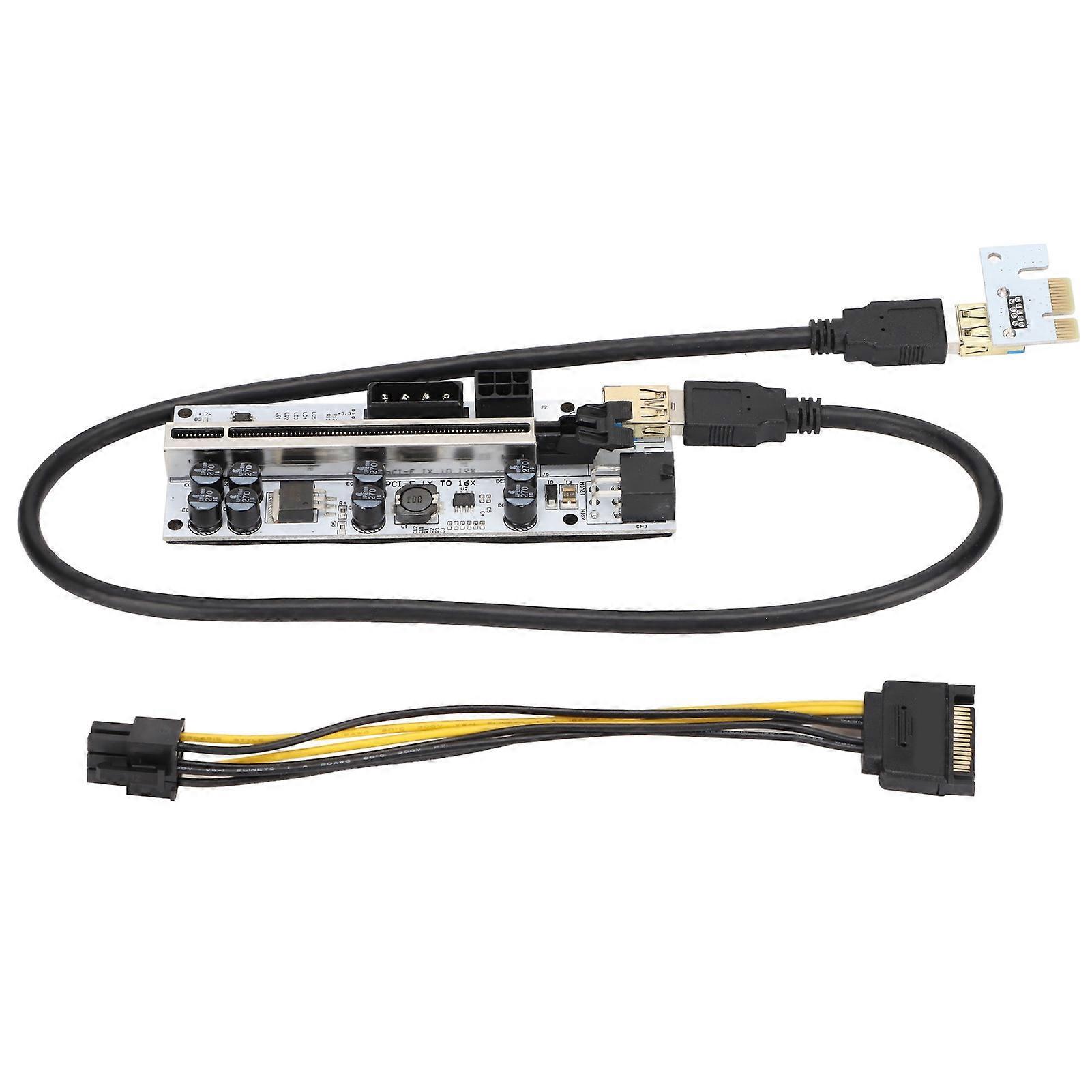 Riser Adapter Card with 8 Excicon Capacitors and Multi Layer Shielding for PCIE Graphics