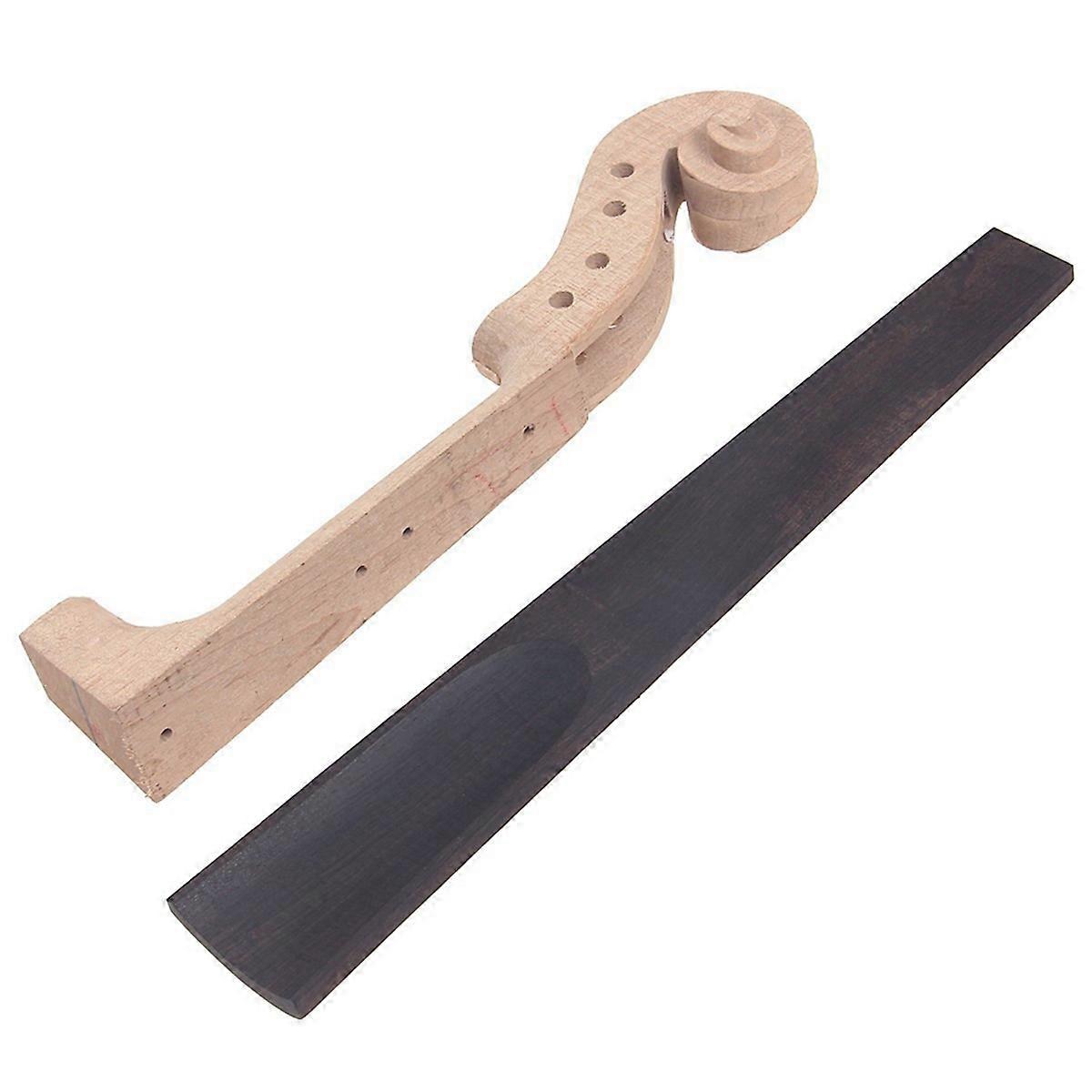 Violin Neck 4/4 Flame Maple Wood Replacement Violin Neck Head
