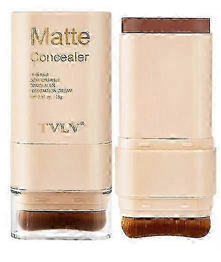 2 In 1 Flawless Eraser Foundation Stick- Hydrating Lightweight, Double Head Foundation Make Up Stick with Brush,Multi-Use Face Makeup Contour Stick