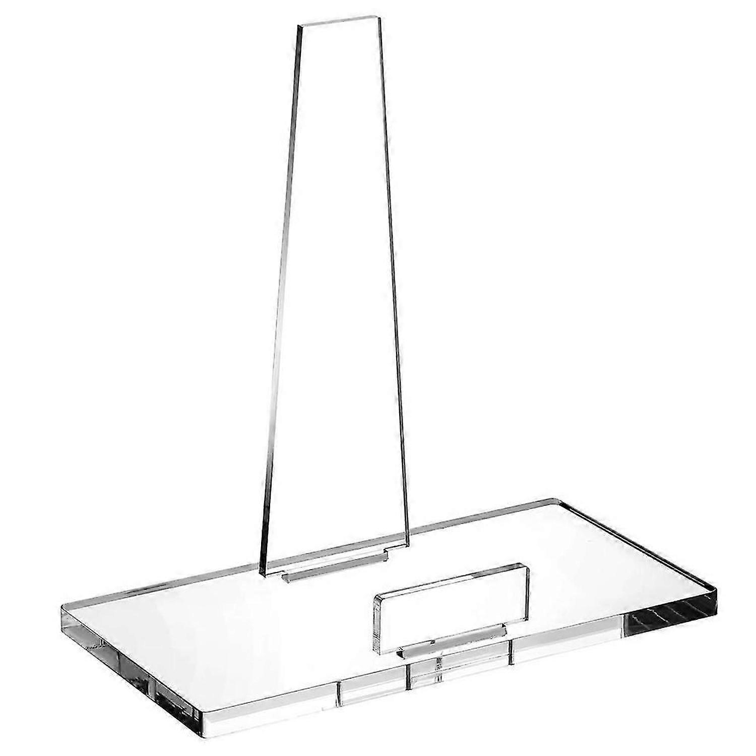 8Inch Acrylic Stands for Display Clear Postcard Plate Display Stand Picture Stand with Square Block Base for Home Office