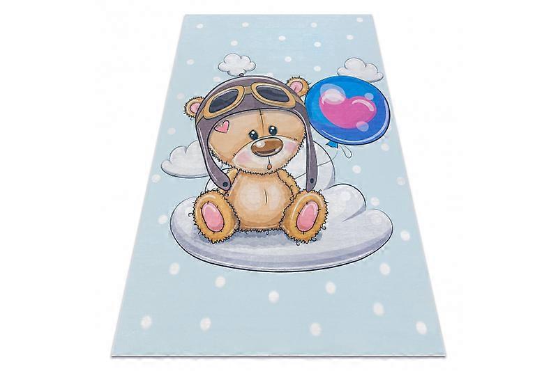 BAMBINO 43030 washing carpet Teddy bear, pilot for children anti-slip - blue / brown