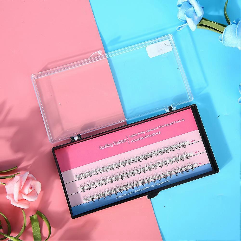 Soft Dense 0.07mm C Curl Silk False Eyelashes 8mm 10pcs Bunch