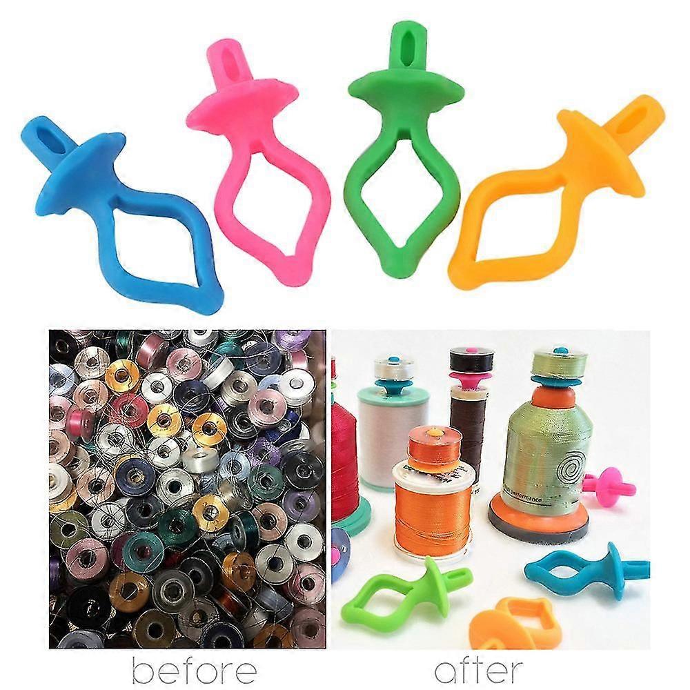 48pcs Silicone Thread Clips Bobbin Holders Sewing Tool