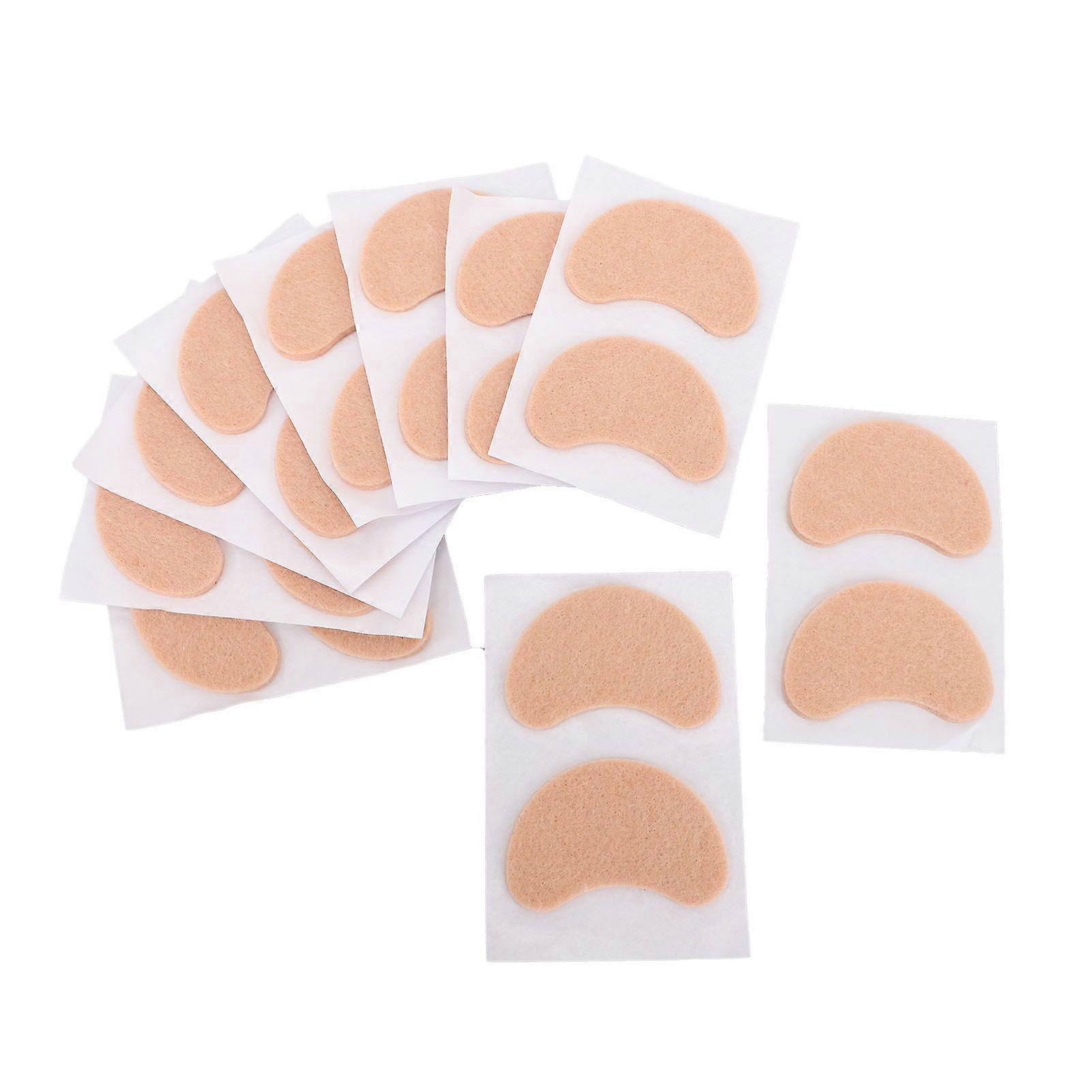 20pcs Felt Forefoot Pads Professional Reduce Friction Prevents Drop Off Heel Pads Felt Callus Pads Adhesive Forefoot Pads Skin Color