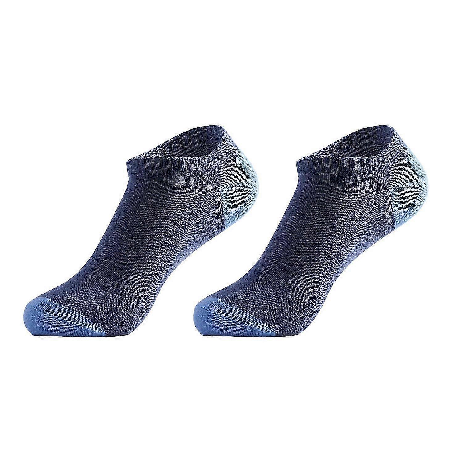 1 Pair Men Summer Socks Printed Low-cut Anti-slip Contrast Color High Elasticity Sweat Absorption