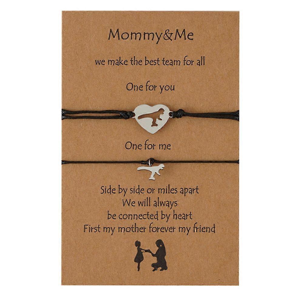 1 Set Mother Kids Bracelets Dinosaur Matching Bracelets Set Matching Bracelets