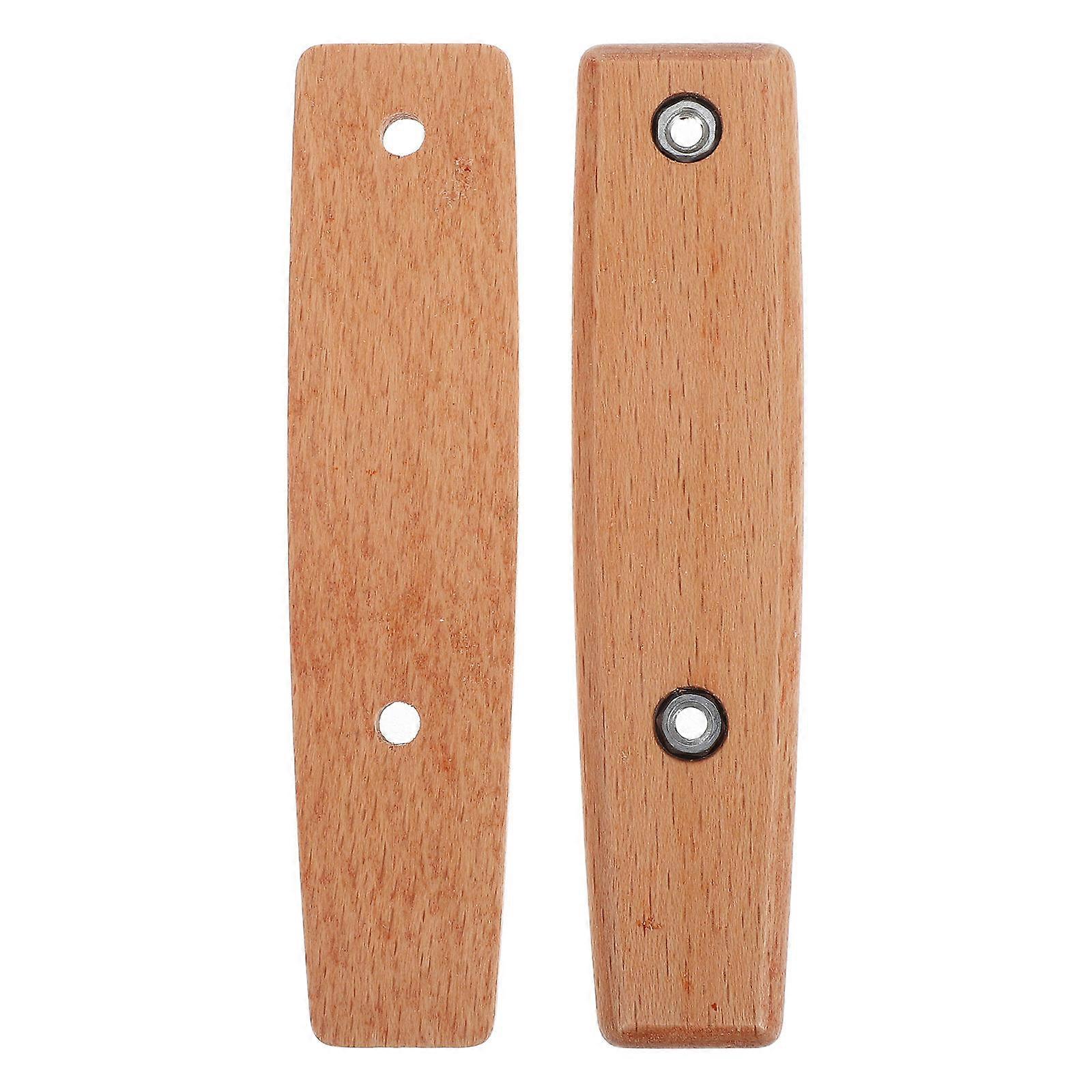 Household Spatula Handle Replacement Made of Wood 2Pcs Anti-Scald Turner
