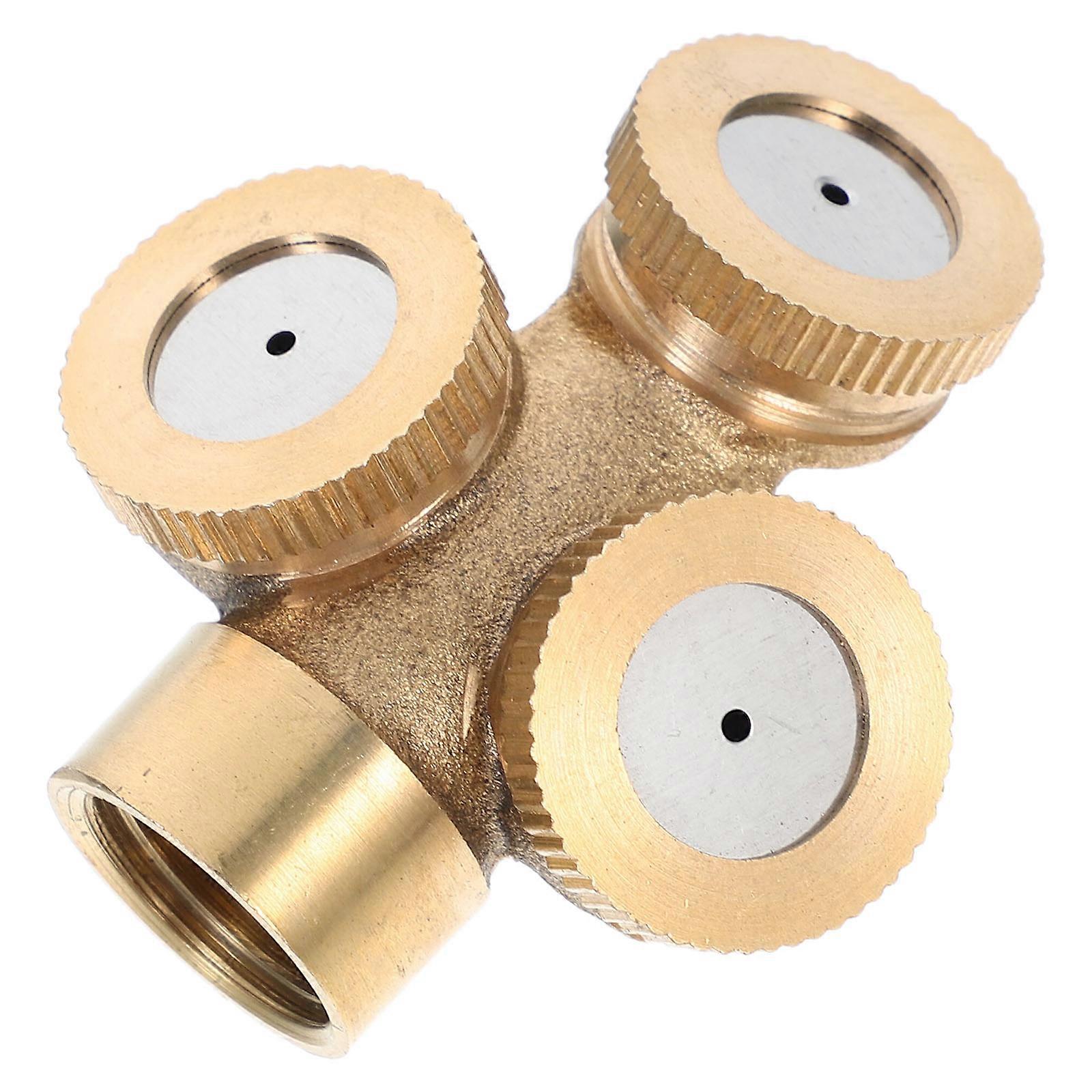 Copper High Pressure Atomizing Nozzle for Garden Irrigation with 2Pcs Sprayer Heads